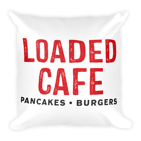 Loaded Cafe Logo - Square Pillow
